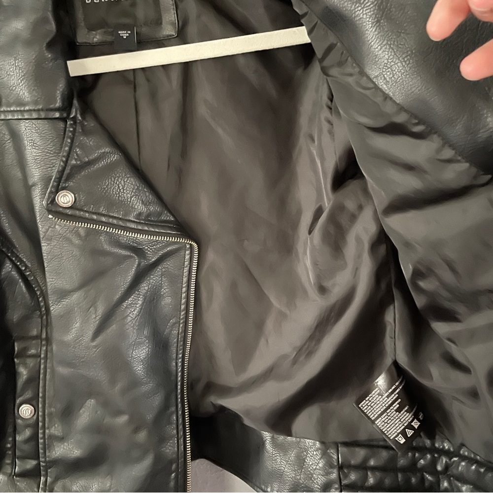 Bernardo Black Leather Motorcycle Moto Jacket Womens Size M - Picture 7 of 9
